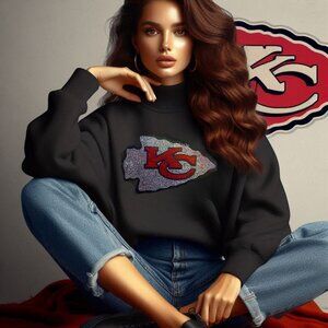 Kansas sweatshirts, sparkling in fiery red and dazzling crystal rhinestones! Shi